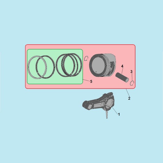 Поршень и шатун Champion GG6501E+ATS